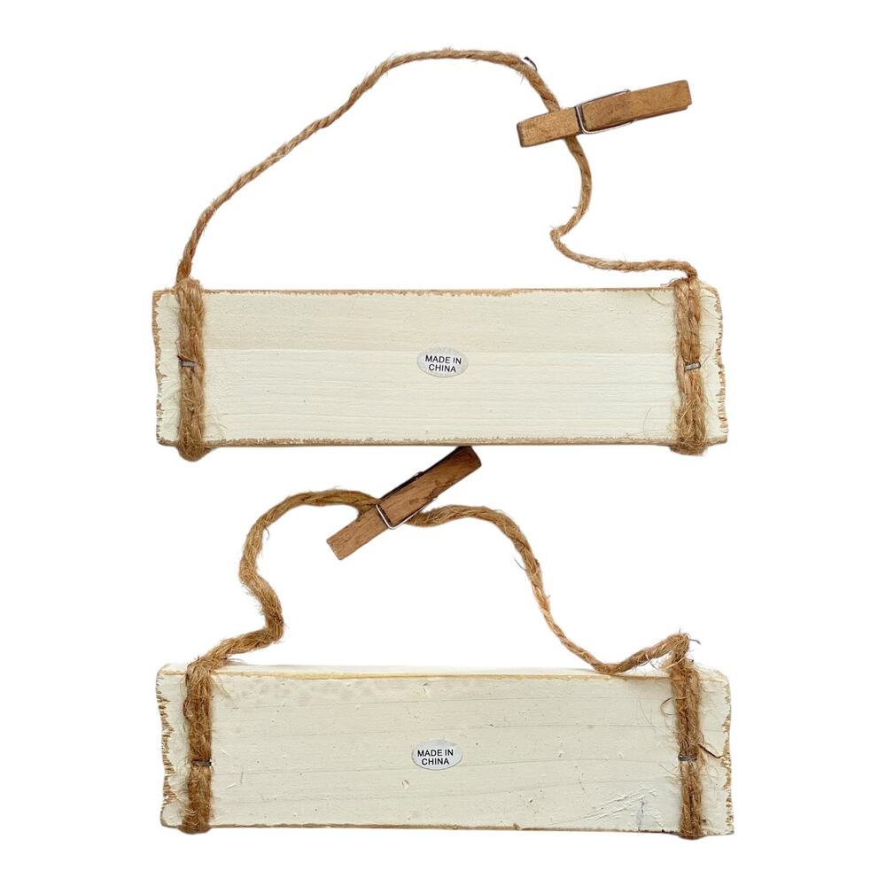 Wood Grace Ornaments set of 2 (5.5”x1”) - Picture 2 of 3